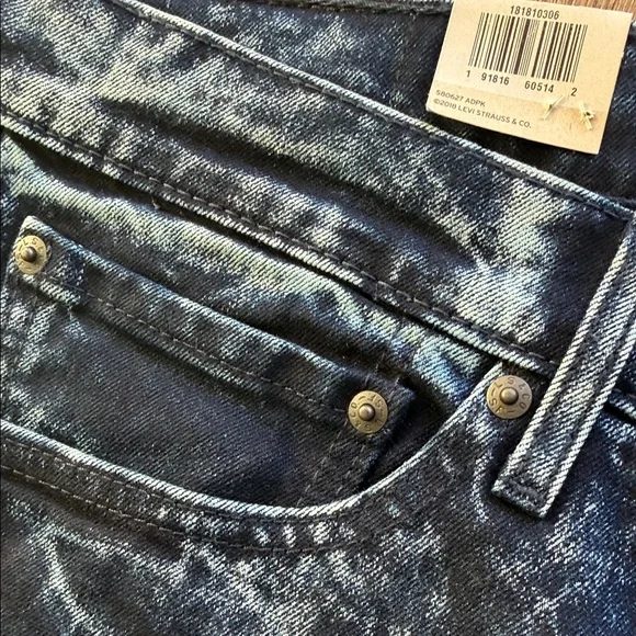 Levi's 541 Men's Acid Washed Navy Blue Straight Jeans - Picture 9 of 9